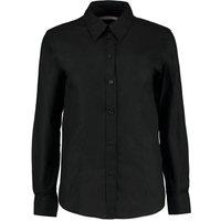 Kustom Kit Women's Oxford Tailored Long-Sleeved Shirt in Black | Size: 22