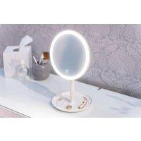 ValueLights LED Make Up Mirror with Bluetooth Speaker in White