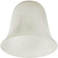 3 Pack Marble Effect Bell Shaped White Frosted Glass Replacement Shades