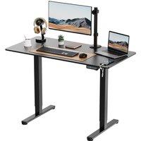 VonHaus Medium Home Office Electric Standing Desk with USB-C Charging in Black