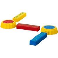 OUTSUNNY Five-Piece Kids Balance Bridge & Stepping Stones with Non-Slip Surface in Yellow