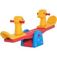 HOMCOM Kids Seesaw Safe Teeter Totter 2 Seats with Easy-Grip Handles for 1-4 years old