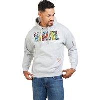 Marvel Men's Logo Characters Pullover Hoodie Grey | Size: Large
