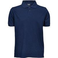 TEE JAYS Men's Heavy Pique Short Sleeve Polo Shirt in Navy | Size: 4XL