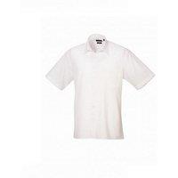 Premier Men's Short Sleeve Poplin Shirt in White | Size: 15 inches