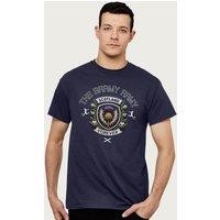 Coto7 Men's Scotland Forever The Barmy Army World Cup Football T-Shirt in Navy | Size: Small