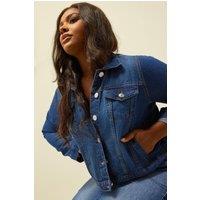 Yours Women's Sleeveless Denim Jacket in Blue | Size: 18