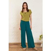 Nomads Clothing Women's Viscose Wide Leg Trousers in Aqua | Size: 12