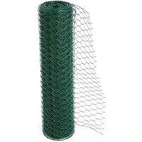 simpa Green PVC Coated Steel Wire Mesh Fencing Roll (0.6m x 25m)