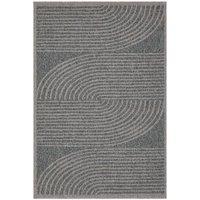 Kukoon Silver Waves Outdoor Garden Patio Rug in Beige | Size: 80 cm x 150 cm
