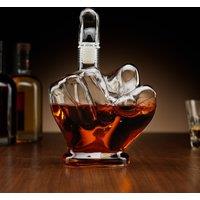 Menkind Connoisseur Creations Middle Finger Decanter in Clear