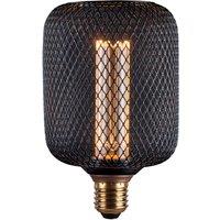 Harper Living Metal Cage LED E27 Bulb, Cylinder Shape, Non-Dimmable in Black