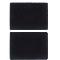 Selbrae House 2 Slate Place Mats - Rectangular - Gift Boxed in Dark Grey