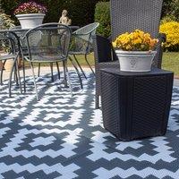 Hallway Runner Waterproof Walkway Rug - 170cm x 60cm - Grey Geometric