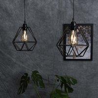 ValueLights Diablo Pair of Black Ceiling Pendant Shade