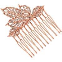 Rose Gold Feather Hair Comb - Gift Pouch