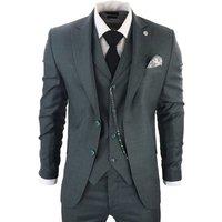 Infinity Leather Men's Classic 3-Piece Plain Green Suit | Size: 40R