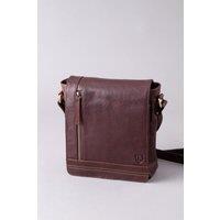 Lakeland Leather Men's 'Keswick' Medium Leather Messenger Bag in Brown