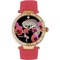 Bertha Women's Camilla Mother-Of-Pearl Leather-Band Watch in Coral