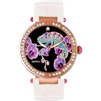 Bertha Women's Camilla Mother-Of-Pearl Leather-Band Watch in White