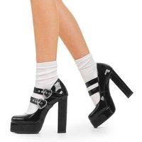 Lamoda Women's 'Do It Right' Platform Heels in Black | Size: 8