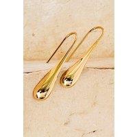 Otis Jaxon London Women's Polished Teardrop Sterling Silver Drop Earrings in Gold