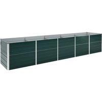 Berkfield Home Garden Raised Bed Galvanised Steel 400x80x45 cm Green | Size: 400 x 80 x 45 cm