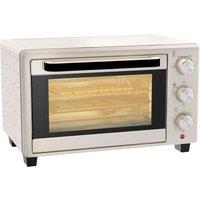 HOMCOM Mini Oven 21L Countertop Electric Toaster Oven w/ Adjustable Temp Timer in Cream