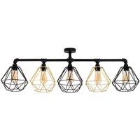 ValueLights Luiggi Black Ceiling Bar Light