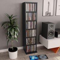 CD Cabinet Black 21x20x88 cm Engineered Wood
