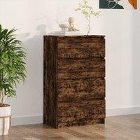 Berkfield Home Sideboard Smoked Oak 60x35x98.5 cm Engineered Wood in Brown