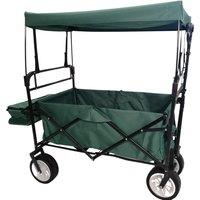 Samuel Alexander Folding Festival Camping Storage Trolley with Canopy & Waterproof Cover 100Kg capacity in Green