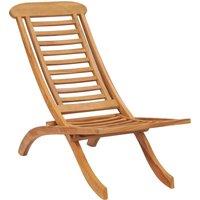 Berkfield Home Folding Garden Chair 50x90x69 cm Solid Wood Teak in Brown | Size: 50 x 90 x 69 cm