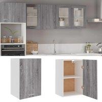 Berkfield Home Hanging Cabinet Grey Sonoma 39.5x31x60 cm Engineered Wood