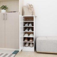 Berkfield Home Shoe Cabinet White 32x35x92 cm Engineered Wood | Size: 32 x 35 x 92 cm