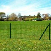 Berkfield Home Euro Fence Steel 25x1.5 m Green