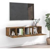 Berkfield Home 2 Piece TV Cabinet Set Smoked Oak Engineered Wood in Brown