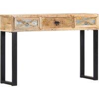 Berkfield Home Console Table 110x30x76 cm Solid Mango Wood in Brown | Size: 110 x 30 x 76 cm