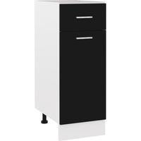 Berkfield Home Drawer Bottom Cabinet Black 30x46x81.5 cm Engineered Wood