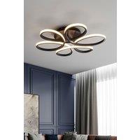 52W Modern Black Acrylic Petal LED Semi Ceiling Light