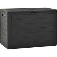 Berkfield Home Garden Storage Box Anthracite 78x44x55 cm in Black | Size: 78 x 44 x 55 cm