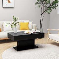 Berkfield Home Coffee Table Black 96x50x45 cm Engineered Wood | Size: 96 x 50 x 45 cm