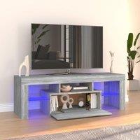 Berkfield Home TV Cabinet with LED Lights Grey Sonoma 120x35x40 cm | Size: 120 x 35 x 40 cm