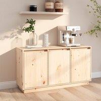 Berkfield Home Sideboard 111x34x60 cm Solid Wood Pine in Brown | Size: 111 x 34 x 60 cm