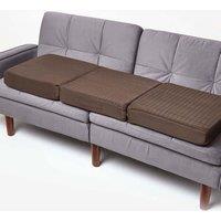 Homescapes Suede Orthopaedic Foam 3 Seater Booster Cushion in Chocolate
