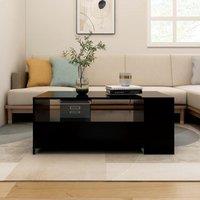 Berkfield Home Coffee Table Black 102x55x42 cm Engineered Wood | Size: 102 x 55 x 42 cm