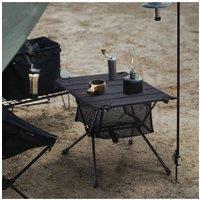 Aluminium Foldable Outdoor Camp Table with Mesh Shelf