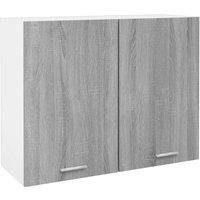 Berkfield Home Hanging Cabinet Grey Sonoma 80x31x60 cm Engineered Wood | Size: 80 x 31 x 60 cm