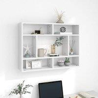 Berkfield Home Wall Shelf White 75x16x55 cm Engineered Wood | Size: 75 x 16 x 55 cm