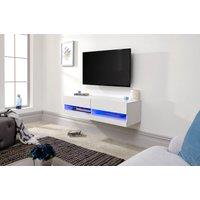 GFW Galicia 120cm Wall TV Unit with LED in White